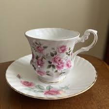 Royal Dover English Tea Cup & Saucer Set Pink Roses Floral ...