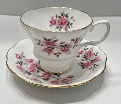Vintage Royal Albert Teacup and Saucer Decorated With Pink ...