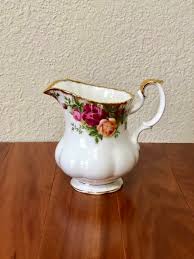 Vintage Royal Albert Old Country Roses Creamer White Gold ...