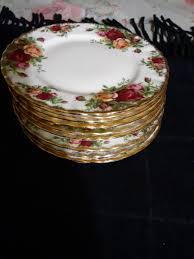 Set Of 10 Royal Albert Old Country Rose Bread Plates 1962 /6 ...