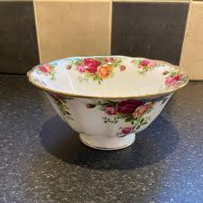 Elegant Royal Albert Old Country Roses Footed Cherry Bowl ...