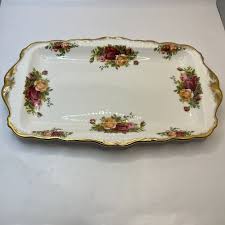 Royal Albert Old Country Roses Large Sandwich Tray MINT ...