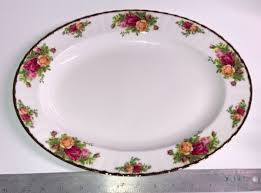 Vtg Royal Albert Old Country Roses 13-3/4” X 10-1/2” Platter, England, Pristine | eBay