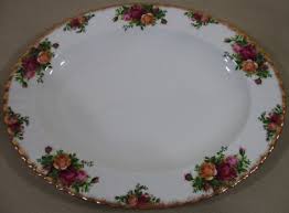 Royal Albert Old Country Roses 13½" Oval Serving Platter/Tray Made England (P2) | eBay Australia