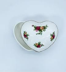 Royal Albert Old Country Roses Bone China Heart Trinket Box ...