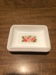 Vintage AVON Country Garden Soap Dish Pedestal Milk Glass White In Box W/ Soap | eBay