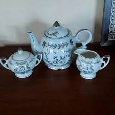 Lefton | Other | Vintage Lefton China 25th Anniversary Musical ...