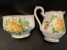Royal Albert English Bone China Open Sugar Bowl & Creamer ...