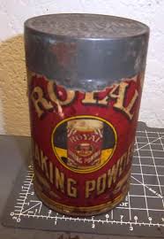 VINTAGE Royal Baking powder paper label tin, great graphics, New York city | eBay