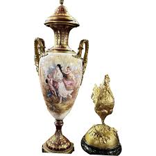 Antique Huge French Sevres Porcelain Urn Vase, hand painted ...