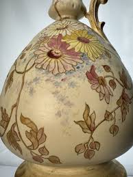 Antique Royal Bonn Hand Painted Gold Gilded 14” Tall Floral Vase c.1888-1920 | eBay