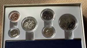 1987 CANADA - OFFICIAL SPECIMEN SET (6) w/ VOYAGEUR $1 ...