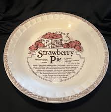 Vintage Jeanette Royal China Ceramic Deep Dish Strawberry Pie Recipe Plate USA | eBay
