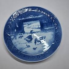 Royal Copenhagen Christmas Year Plate Duck Farm Garden 1969 ...