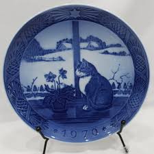 Vintage Royal Copenhagen Christmas Rose and Cat 1970 ...