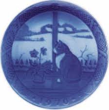 1970 Royal Copenhagen Christmas Plate - Danish Windmill