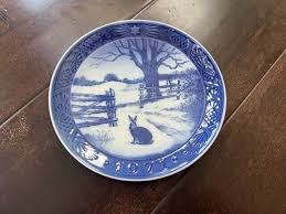 Royal Copenhagen 1971 "Hare in Winter" Christmas Plate Porcelain Denmark 7-1/4" | eBay