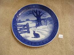 10) 1971 ROYAL COPENHAGEN KAI LANGE- HARE IN WINTER - BLUE PLATE | eBay Australia