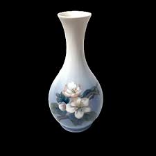 Vintage Royal Copanhagen Floral Art Nouveau Vase Ombré White ...