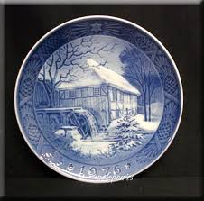 ROYAL COPENHAGEN 1976 Vibaek Water Mill Annual Christmas Plate - Made in Denmark - Etsy