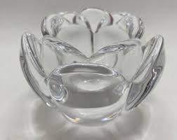Royal Copenhagen of Denmark “lotus” Crystal Votive Candle ...
