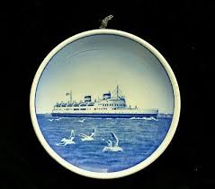 Vintage Royal Copenhagen Mini Passenger Ship Plate ...