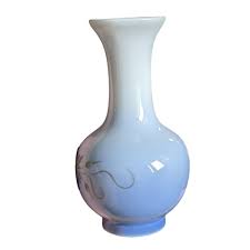 Royal Copenhagen Denmark Bud Vase White Blue Flowers Floral ...