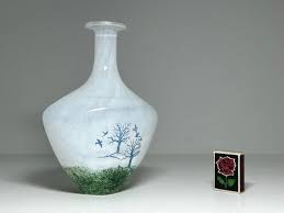 Kosta Boda Kjell Engman Art Glass Bottle Vase ''october ...