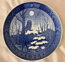 Royal Copenhagen Denmark Vintage 1974 “Winter Twilight” Collection Plate 7" Hang | eBay