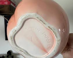 Vintage Peach Pitcher Newman Importing 1960s - Etsy
