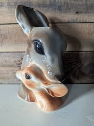 Royal Copley Deer and Fawn Planter MCM Decor - Etsy