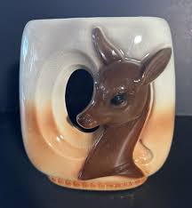 Royal Copley Art Pottery Mid Century Modern Deer Fawn Head ...