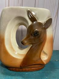 Vintage Horseshoe Shaped Deer Planter, MCM Kitsch, Indoor ...