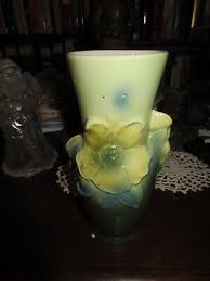 Vintage c1940s Royal Copley Stylized Flower vase, Cream Yellow Blue, ceramic. | eBay