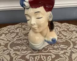 Royal Copley Head Vase/wall Pocket - Etsy