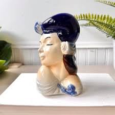 Vintage 1950s Royal Copley Lady Vase, MCM Mid Century Ceramic Bust Wall Pocket Vessel, Hollywood Regency Woman, Female Flower Vase - Etsy