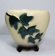 Vtg Royal Copley Oval footed Planter Pottery Green English ...