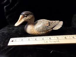 Vintage Hand Painted Wooden Duck - Gorgeous Folk Art - see ...