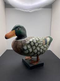 Vintage Wooden Mallard Duck ~ Hand Carved and Painted Wood ...