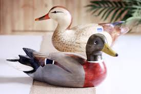 Hand Carved Mallard Drake & Hen Set Full Size Premier ...