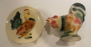 Vintage Royal Copley Ceramic Rooster Figurine Planters Vase ...