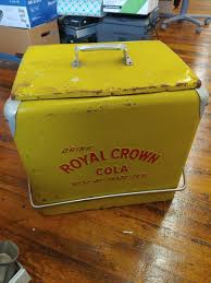 Vintage Royal Crown RC Cola Soda Pop Yellow Cooler Ice Chest ...
