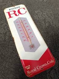 Vintage Royal Crown Cola Thermometer Tin merchandise 1950 No ...
