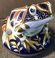 VINTAGE ROYAL CROWN DERBY IMARI PATTERN FROG PAPERWEIGHT ...