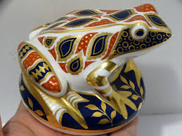 Royal Crown Derby Frog Figural Paperweight. - Etsy