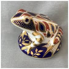 Royal Crown Derby Imari Frog Paperweight, Gold Stopper. For ...