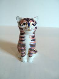 CUTE ROYAL CROWN DERBY GILT "IMARI" DECORATED 3" CAT ...