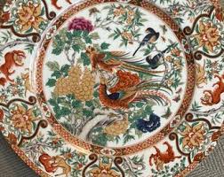 Blue and White Porcelain Plate: Pine, Bamboo, Plum Blossom Design - Etsy