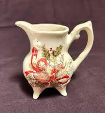 Lily Creek Winter Garden Pine Cone and Holly Mini Pitcher ...