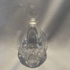 Vintage Clear Crystal Glass Perfume Bottle with Ball Stopper ...